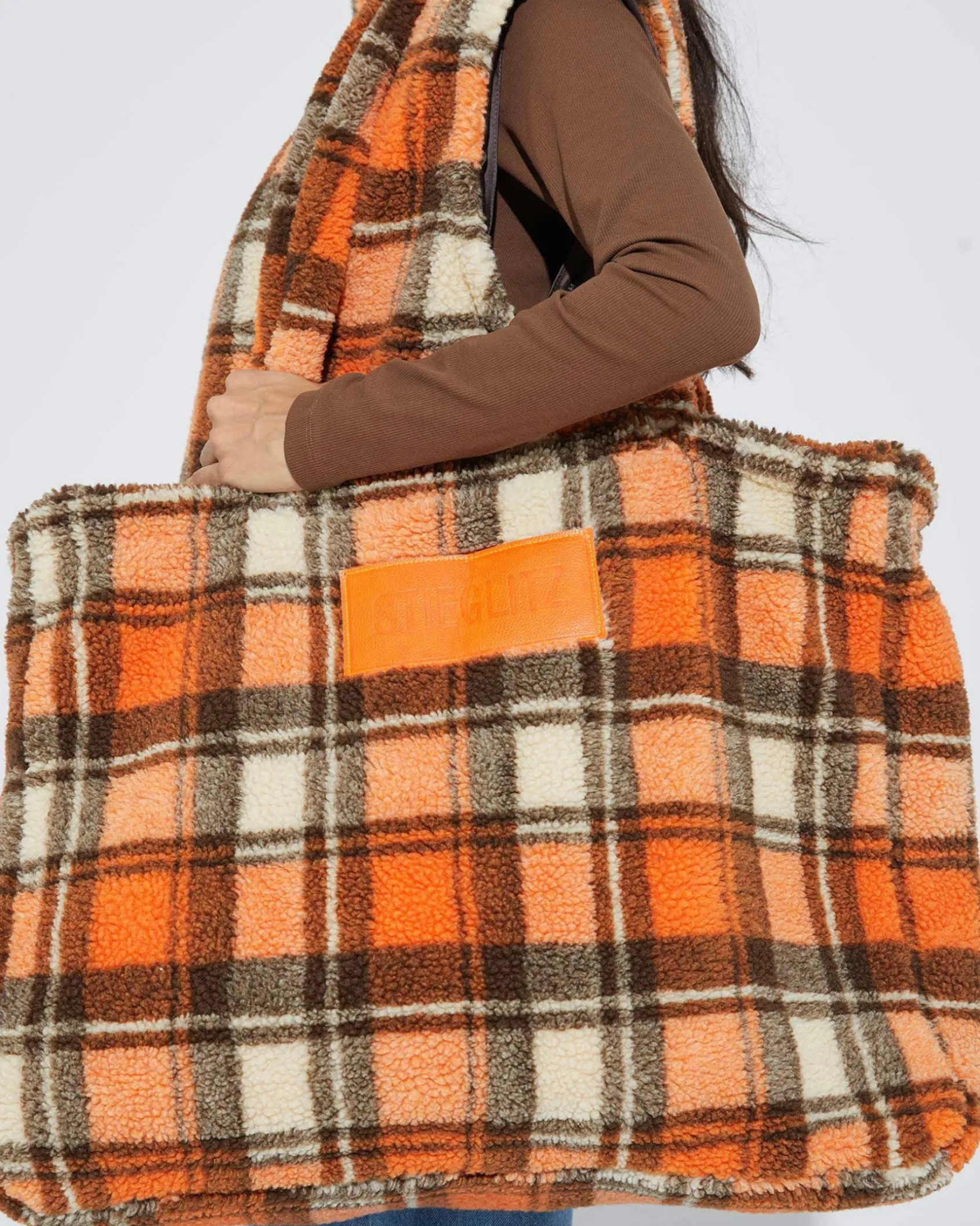Cheap STIEGLITZ Check Teddy Bag | Orange