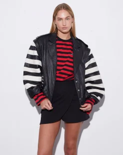 Discount STIEGLITZ Leather Gael Biker Jacket | Black