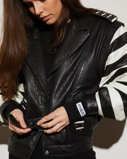 Discount STIEGLITZ Leather Gael Biker Jacket | Black
