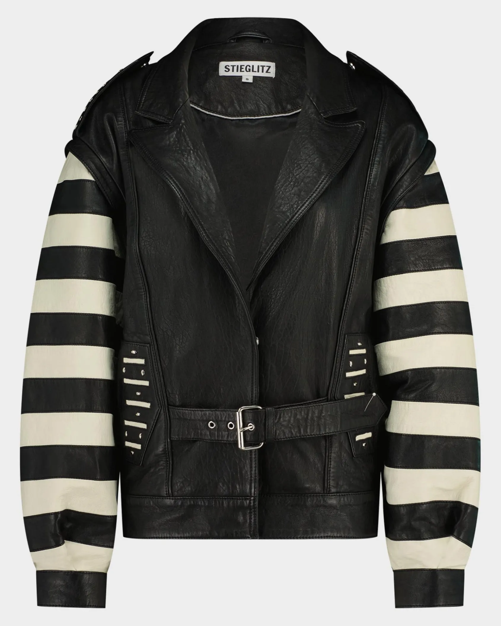 Discount STIEGLITZ Leather Gael Biker Jacket | Black