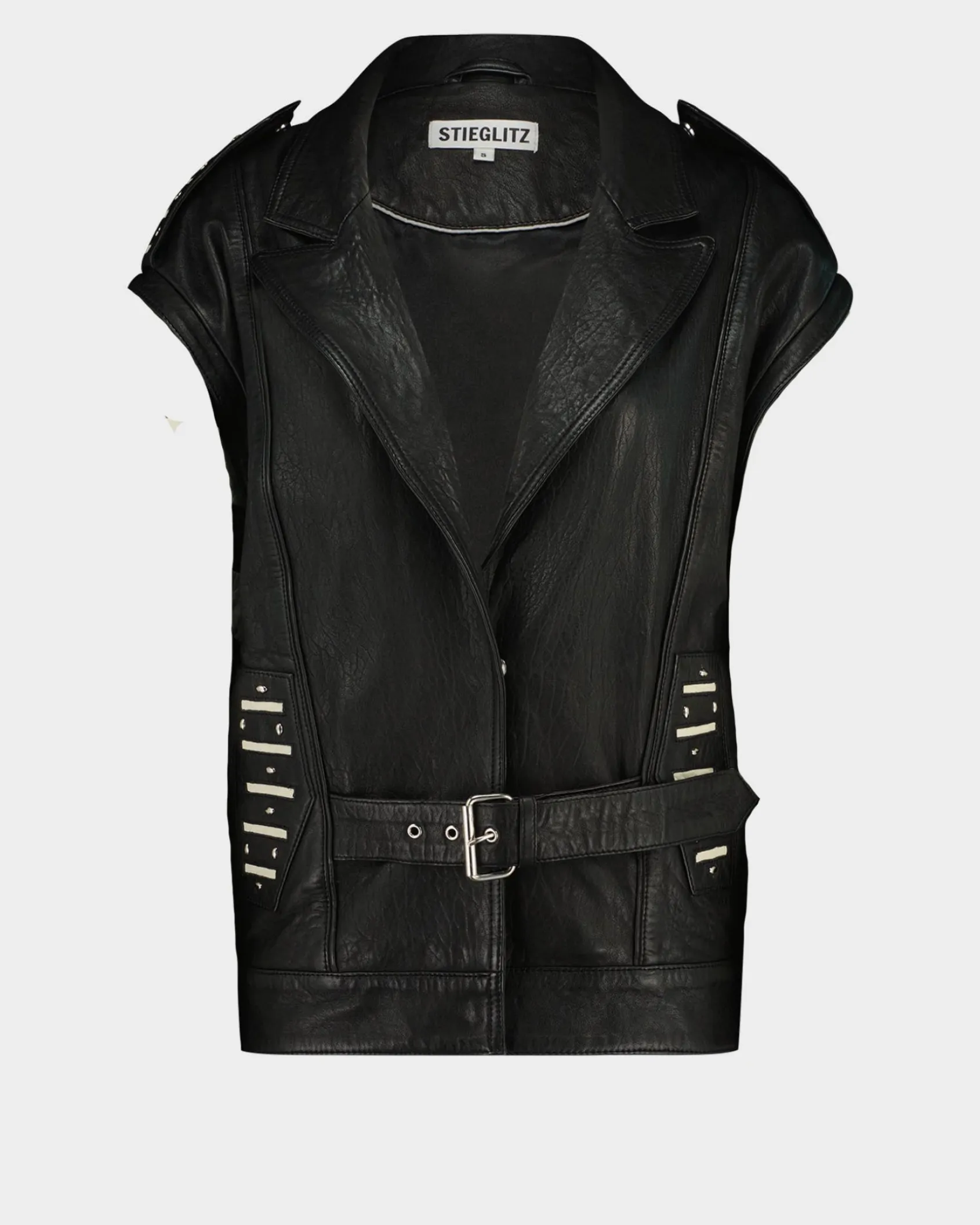 Discount STIEGLITZ Leather Gael Biker Jacket | Black