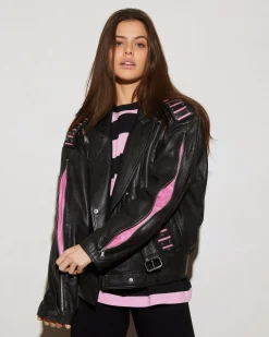 Cheap STIEGLITZ Leather Lola Biker Jacket | Black