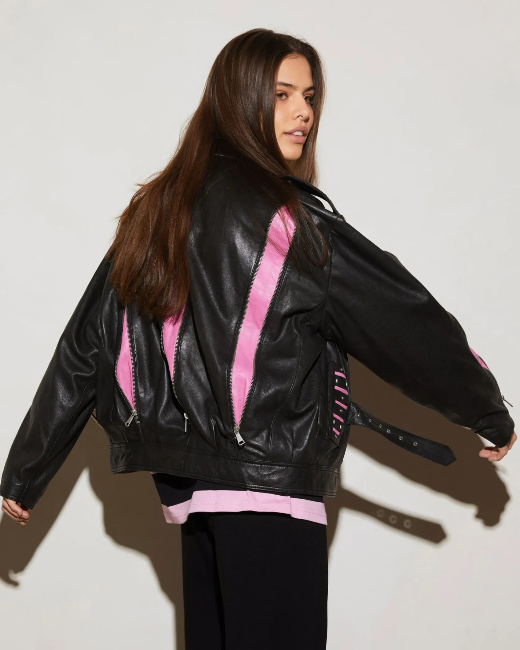 Cheap STIEGLITZ Leather Lola Biker Jacket | Black