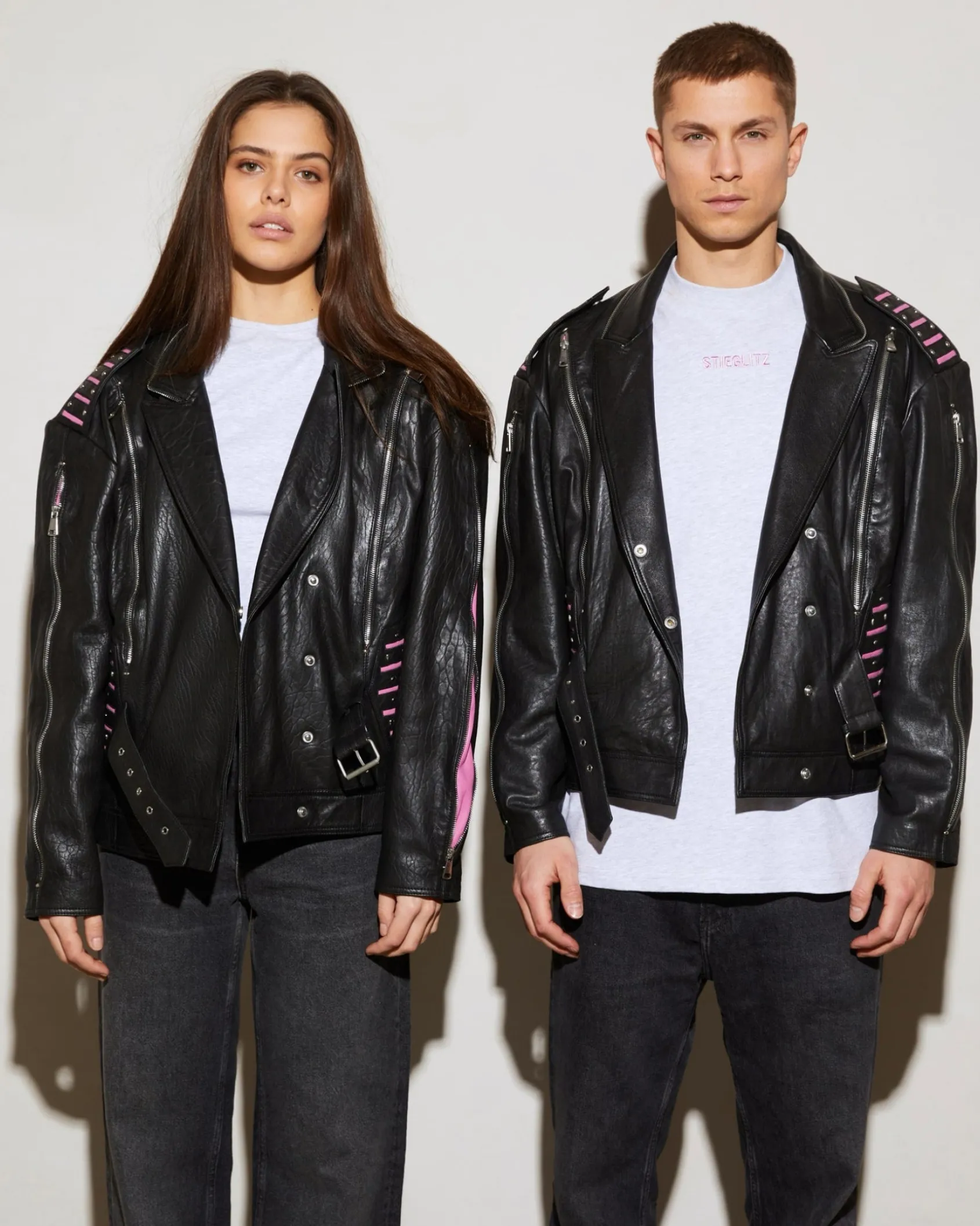 Cheap STIEGLITZ Leather Lola Biker Jacket | Black