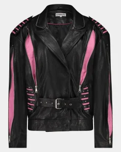 Cheap STIEGLITZ Leather Lola Biker Jacket | Black
