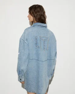 Discount STIEGLITZ Luka Denim Blouse | Denim Blue