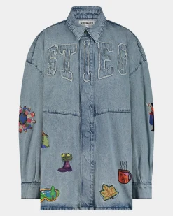Discount STIEGLITZ Luka Denim Blouse | Denim Blue