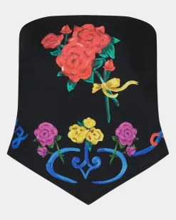 Shop STIEGLITZ Perla Scarf Top | Black