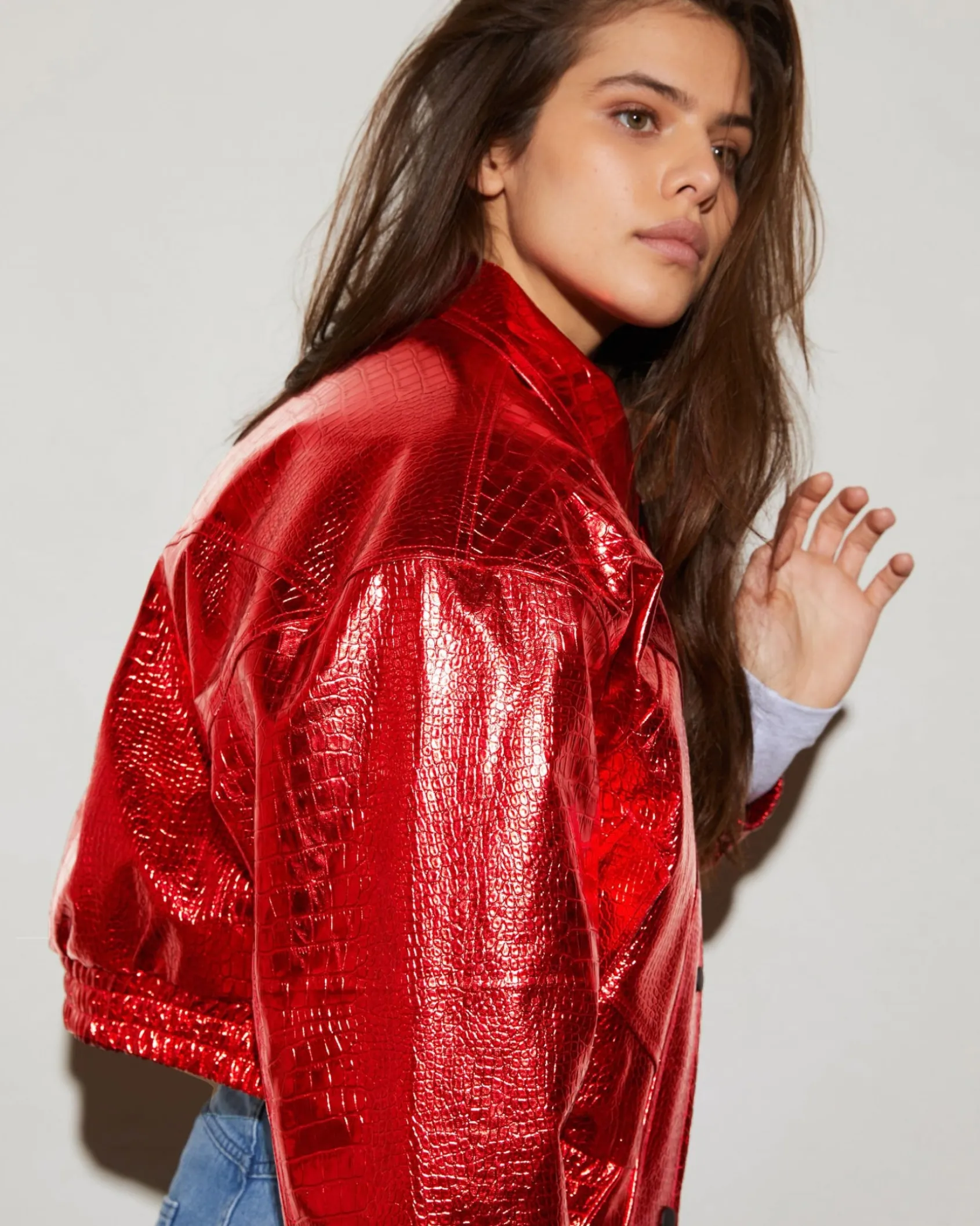 Clearance STIEGLITZ Snake Bomber Jacket | Red