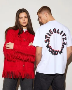 Sale STIEGLITZ Wool Fringe Jacket | Red