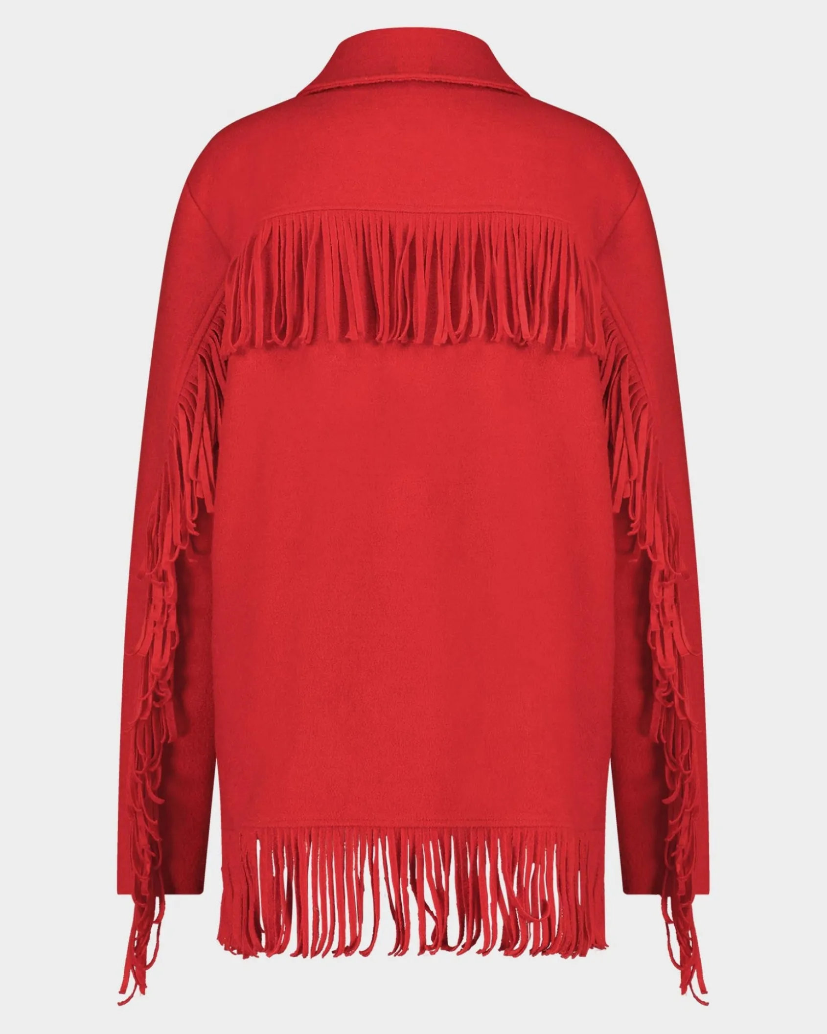 Sale STIEGLITZ Wool Fringe Jacket | Red